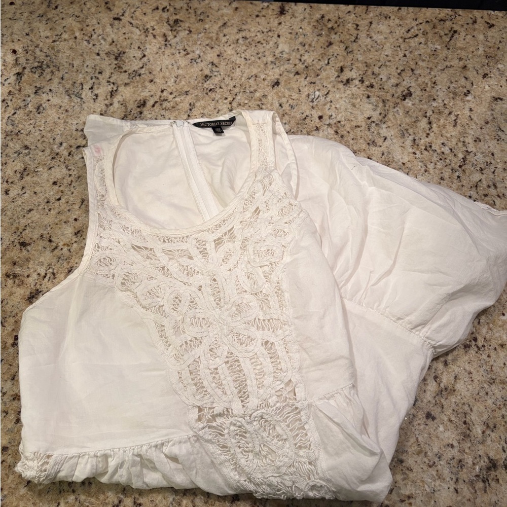 Vintage Victoria's Secret White Crochet Dreas - Picture 3 of 8